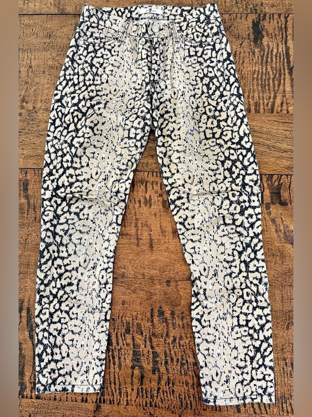 for all mankind Animal Print Skinny Jeans Waist 24